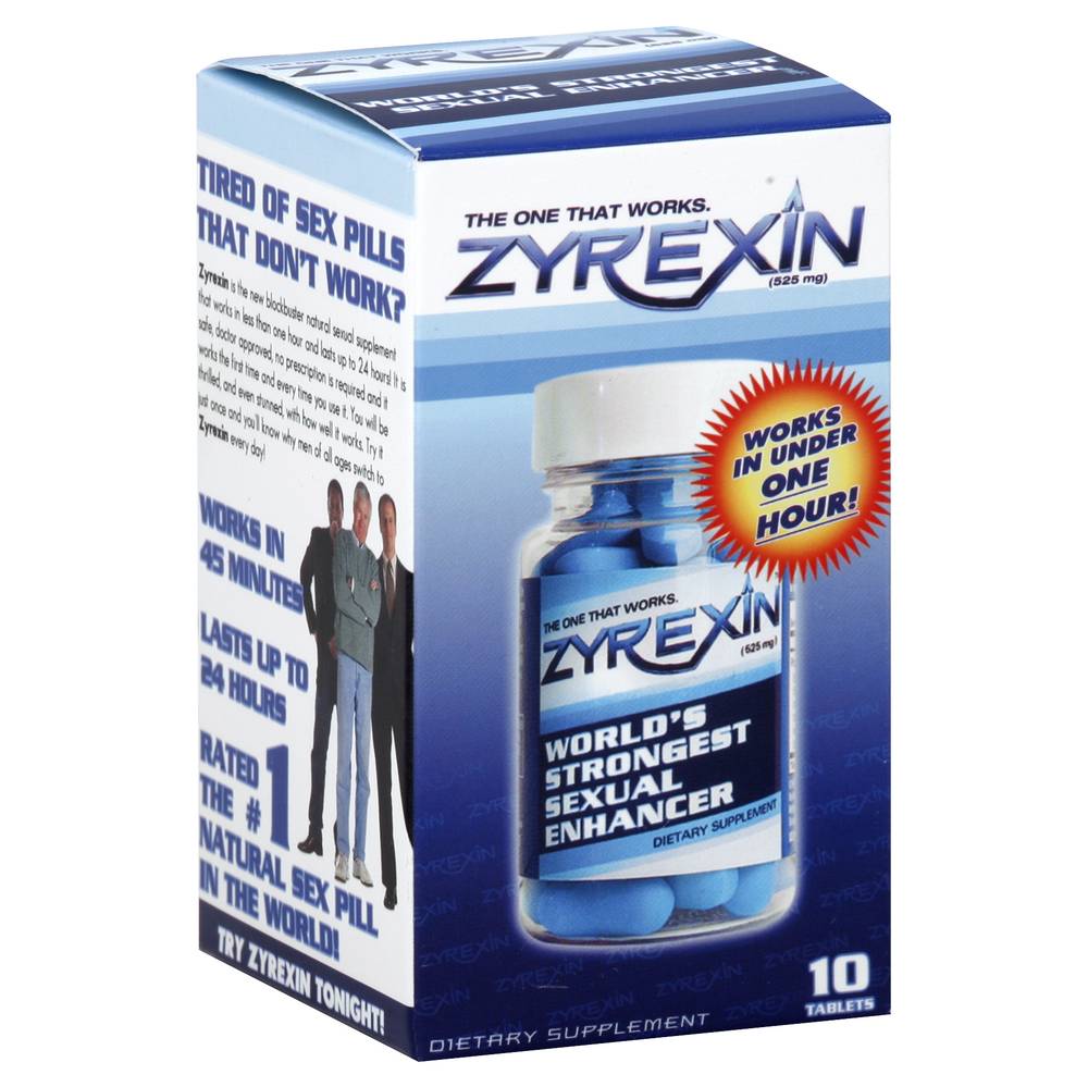 Zyrexin World's Strongest Sexual Enhancer Tablets (10 ct)