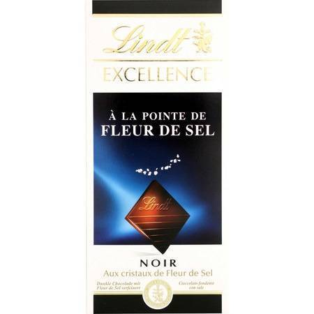 Lindt - Tablette de chocolat noir à la fleur de sel