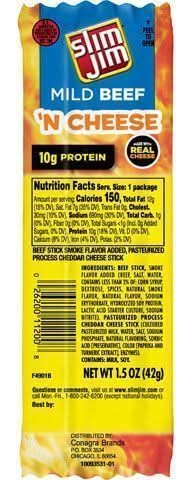 Slim Jim Beef & Cheese Twin Pack 1.5oz