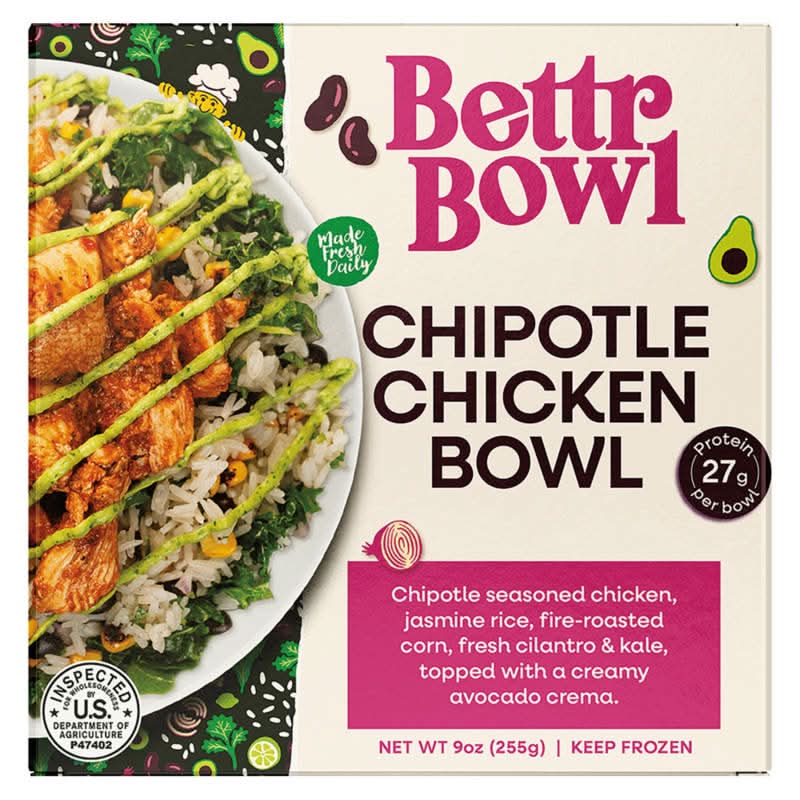 Bettr Bowl Frozen Meal 27g Protein, Chipotle Chicken (9 oz)