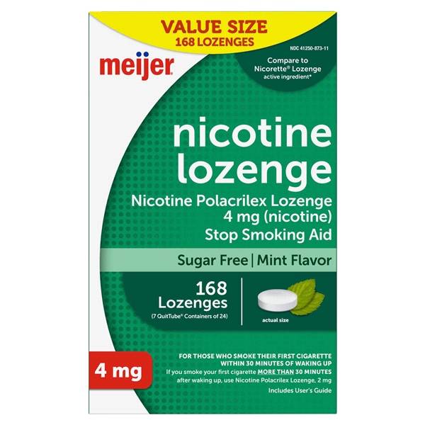 Meijer Nicotine Polacrilex Lozenge, 4 mg (nicotine)