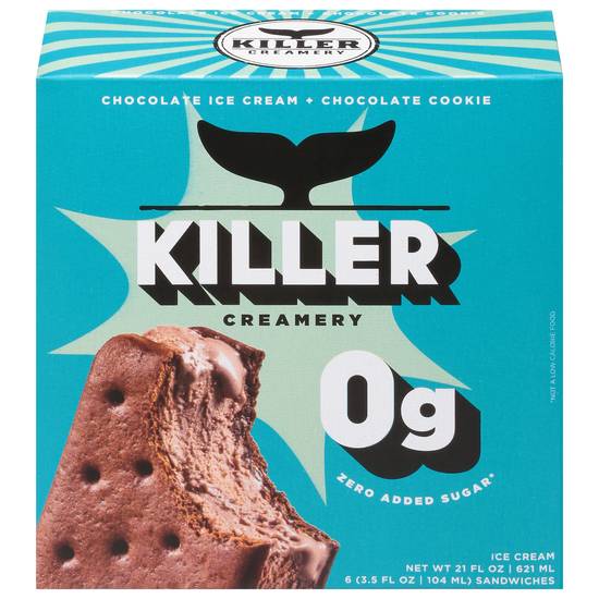 Killer Creamery Killer Sammies Chocolate Ice Cream Sandwiches (6 x 3.5 fl oz)