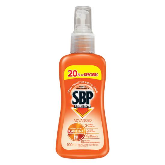 Sbp repelente advanced com icaridina family em spray (100 ml)