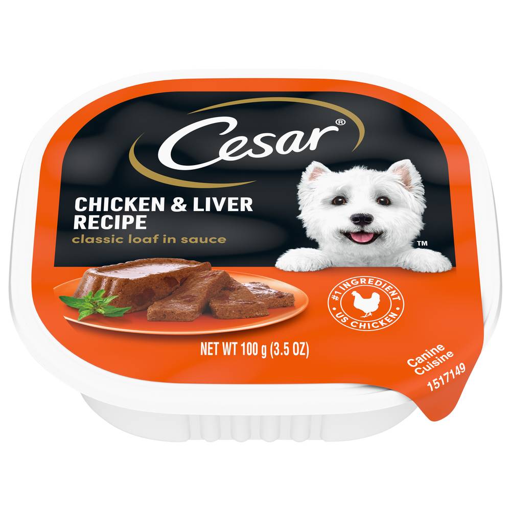 Cesar Chicken & Liver Recipe Dogs Canine Cuisine (3.5 oz)