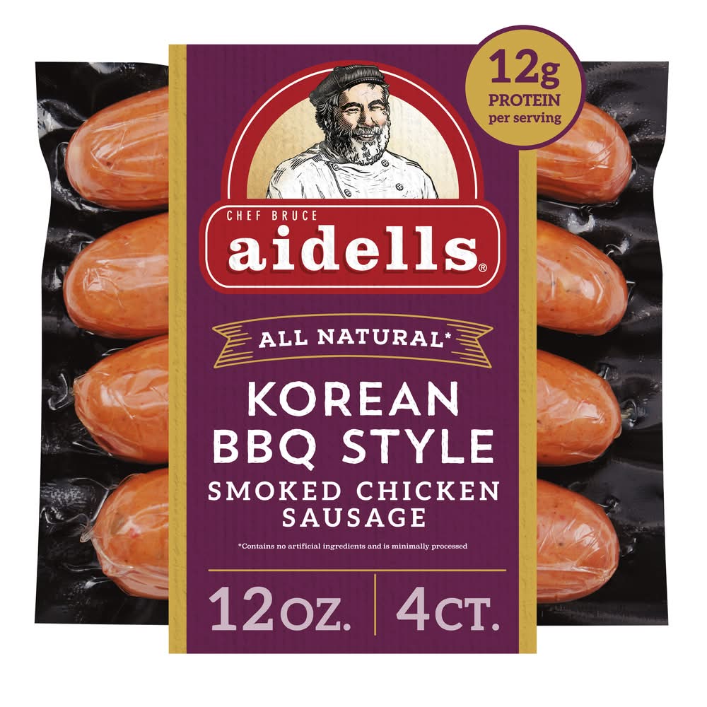 aidells Smoked Chicken Sausage, Korean Bbq Style (12 oz)