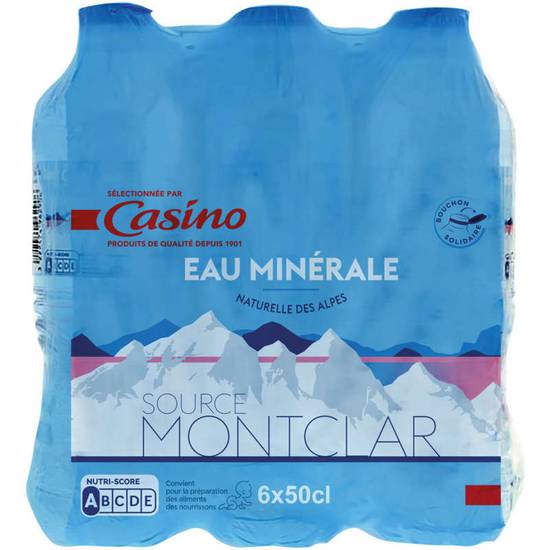 CASINO - Eau minérale naturelle - Plate - 6x50cl