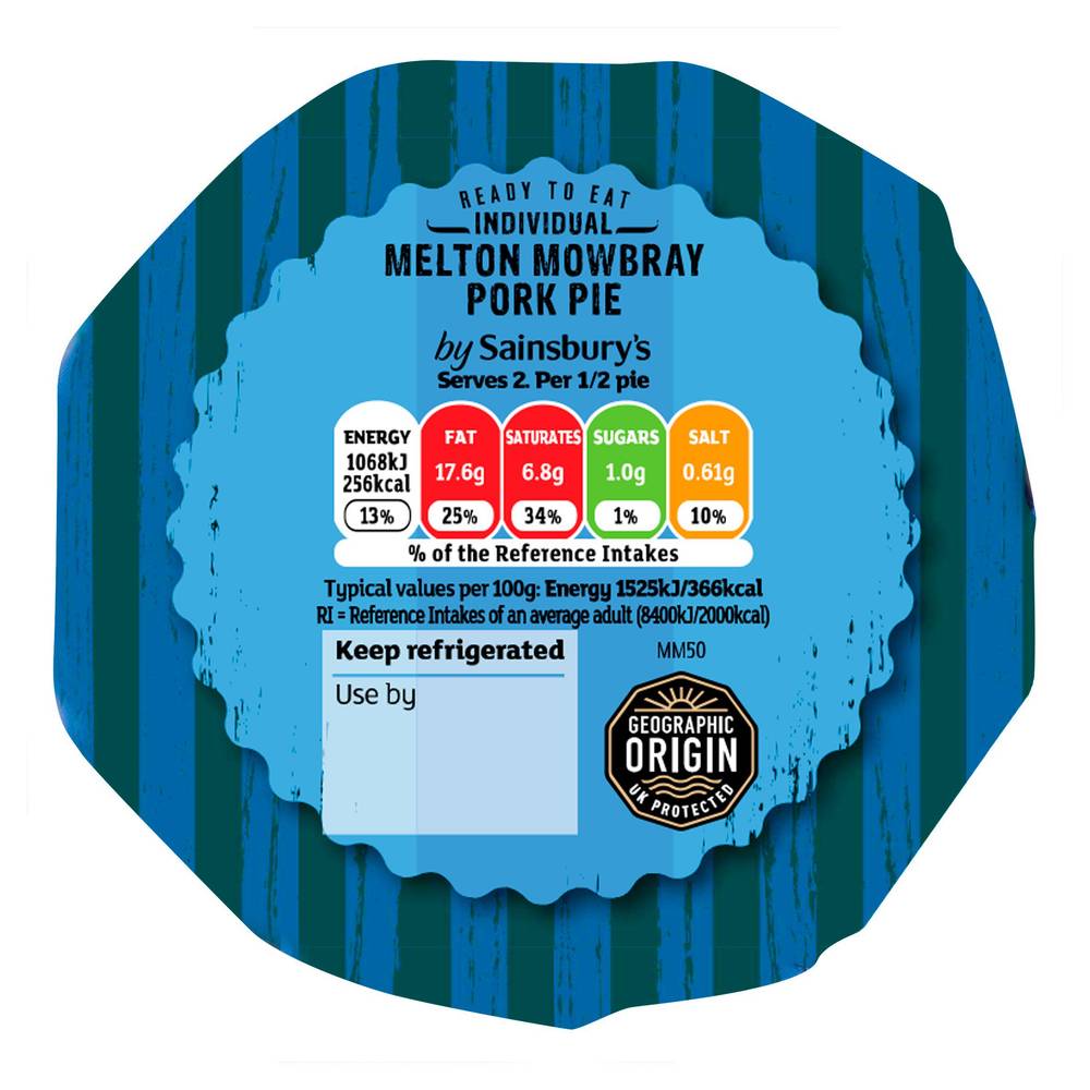 Sainsbury's Individual Melton Mowbray Pork Pie 140g