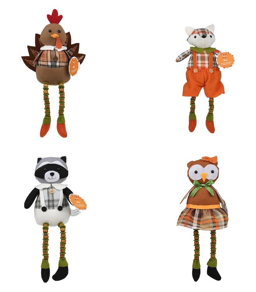 Seasonal Collection Harvest Sitter Decor, Assorted Animals.