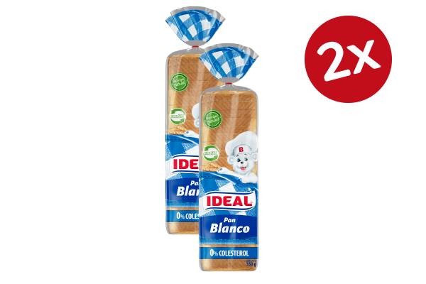 2x Pan Blanco Ideal 550g