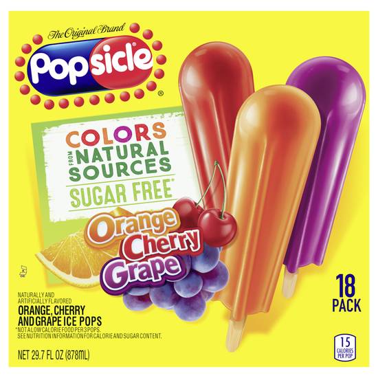Popsicle Ice Pops (orange cherry and grape) (18 ct)