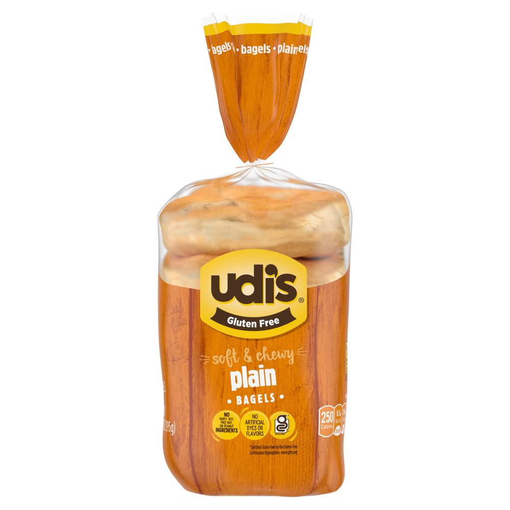 Udi's Gluten Free Plain Bagels (5 ct)