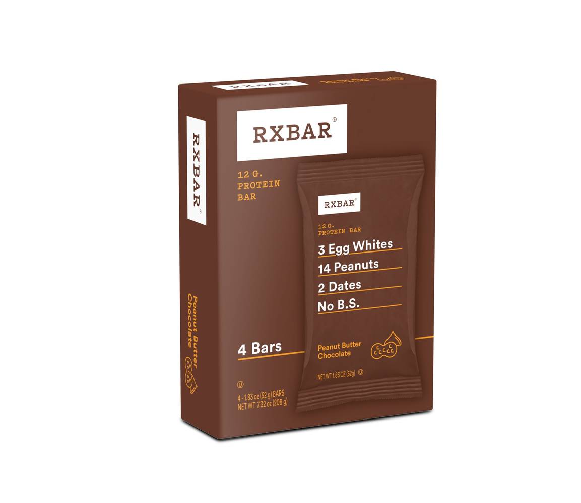 Rxbar Protein Bar, Peanut Butter Chocolate, 4 Ct