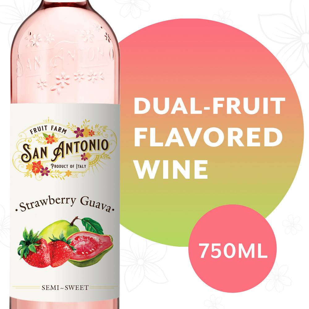 San Antonio Fruit Farm Strawberry Guava Rosé Wine (750ml bottle)