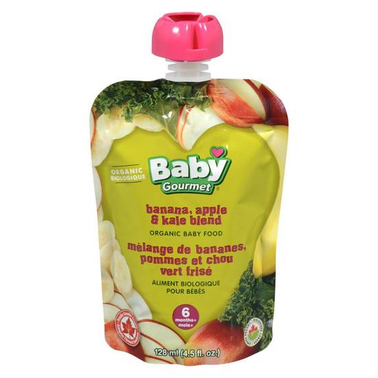 Baby Gourmet 6 Months+, Banana Apple & Kale (128 ml)