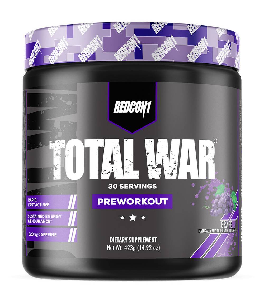 Total War Preworkout Supplement, Grape (423 g)