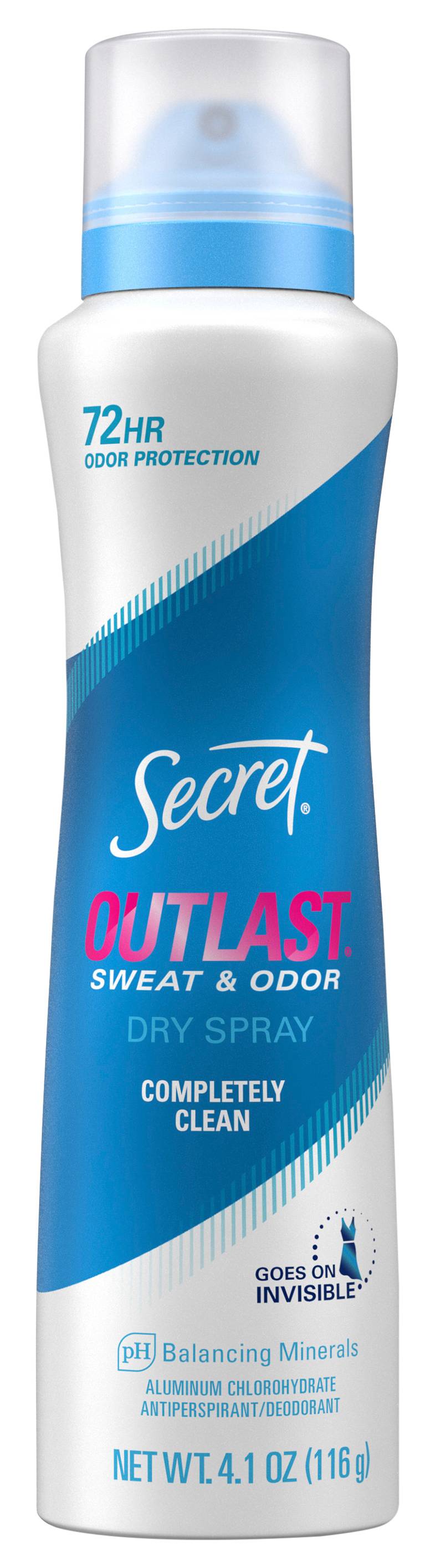 Secret Outlast Dry Spray Antiperspirant Deodorant For Women (4.1 oz)