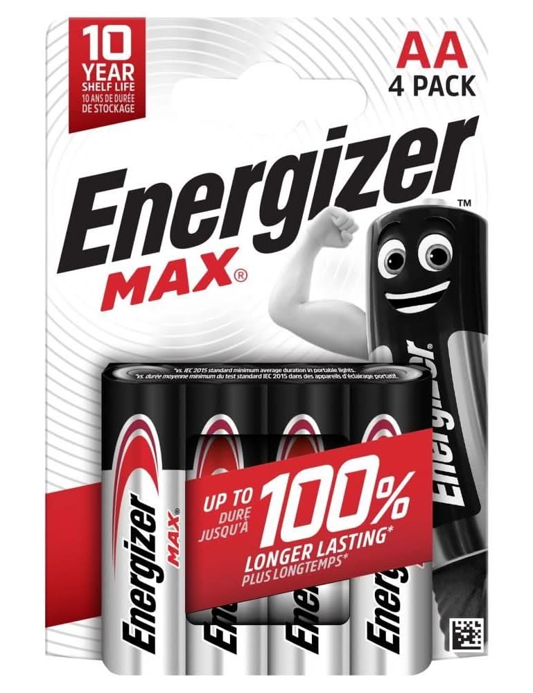 Energizer Max AA-LR6 1,5 V Baterie alkaliczne 4 sztuki