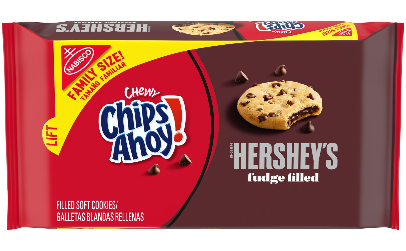 Chips Ahoy! Chocolate Filled Soft Cookies, Hershey's Fudge (14.85 oz)