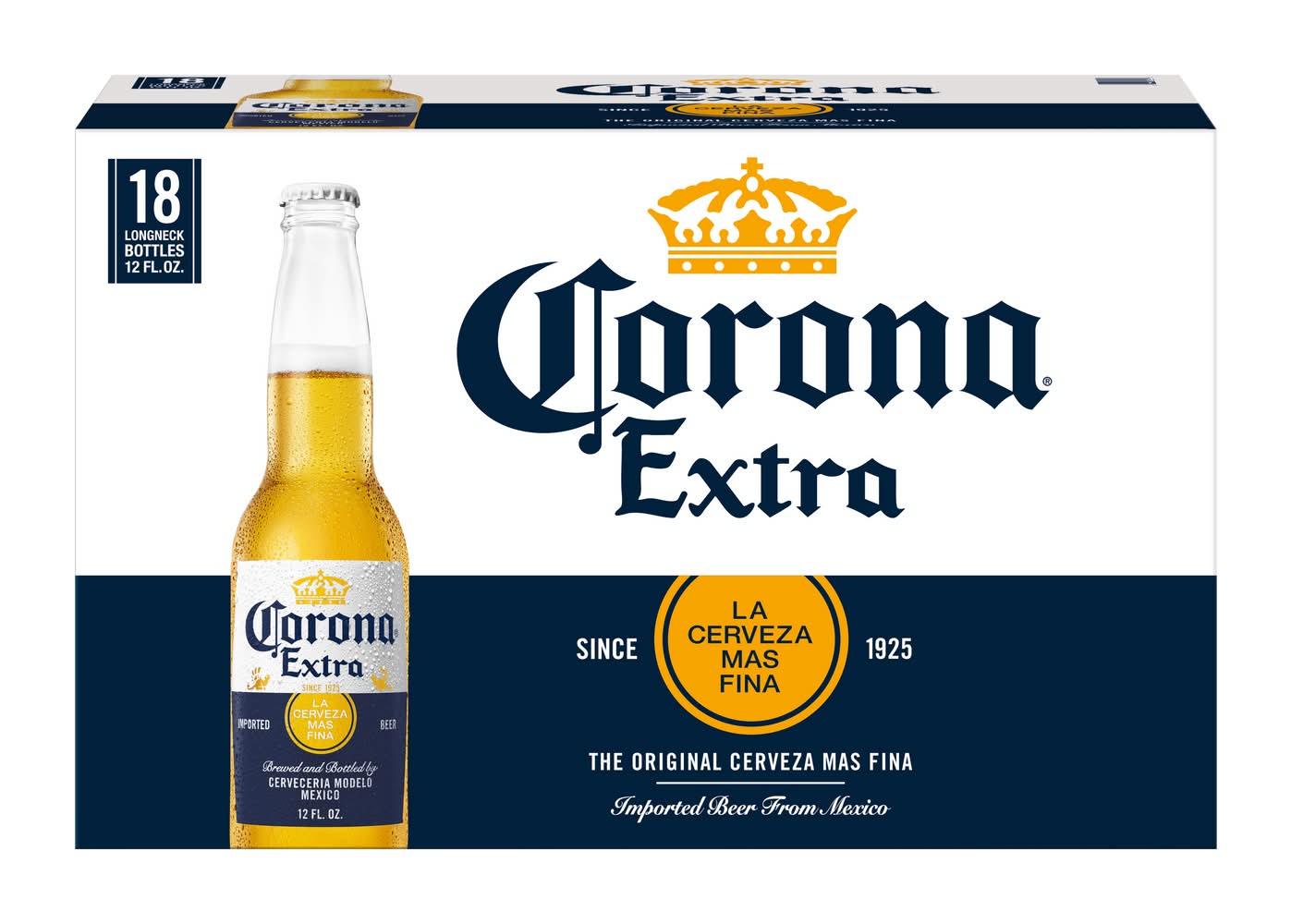 Corona Extra Mexican Lager Beers (18 x 12 fl oz)