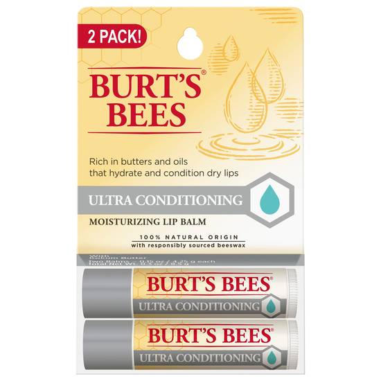 Burt's Bees Ultra Conditioning Moisturizing Lip Balm (2 ct)