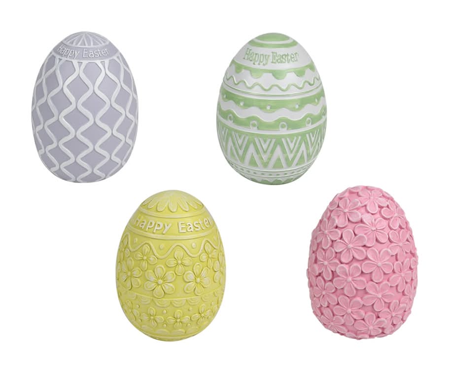 Polyresin Easter Egg Decorations, 6 in.