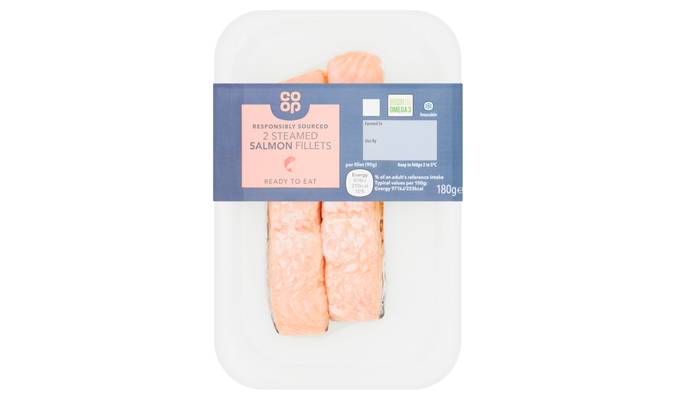 Co-op 2 Steamed Salmon Fillets 180g