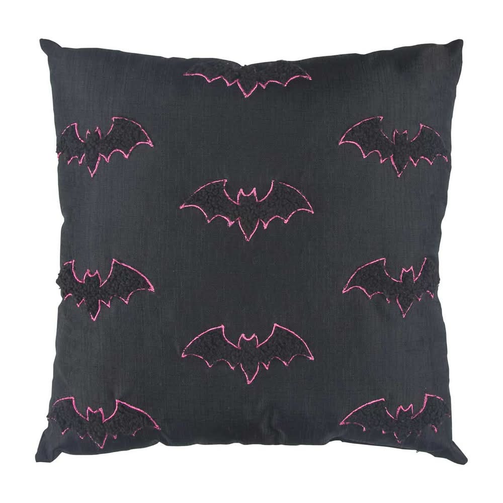 Halloween Skeleton Print Square Toss Pillow