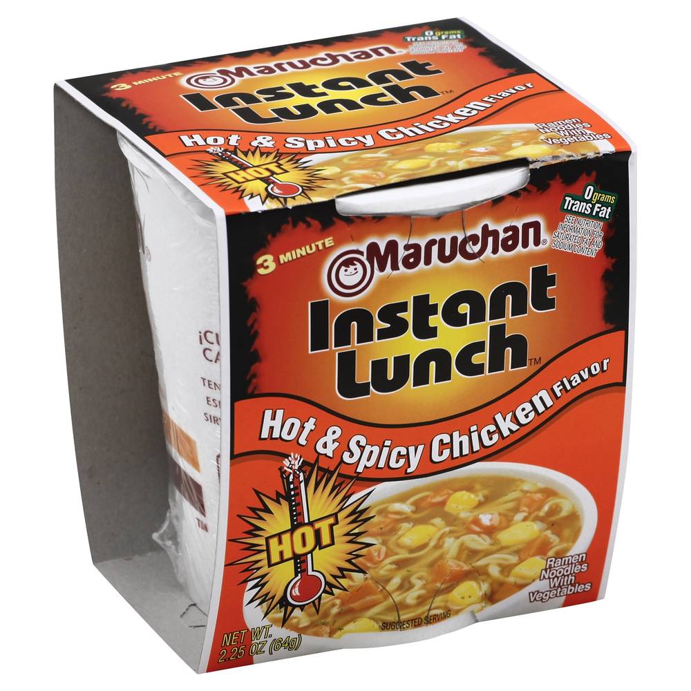 Maruchan Instant Lunch Ramen Noodle Soup, Hot-Spicy Chicken (2.25 oz)