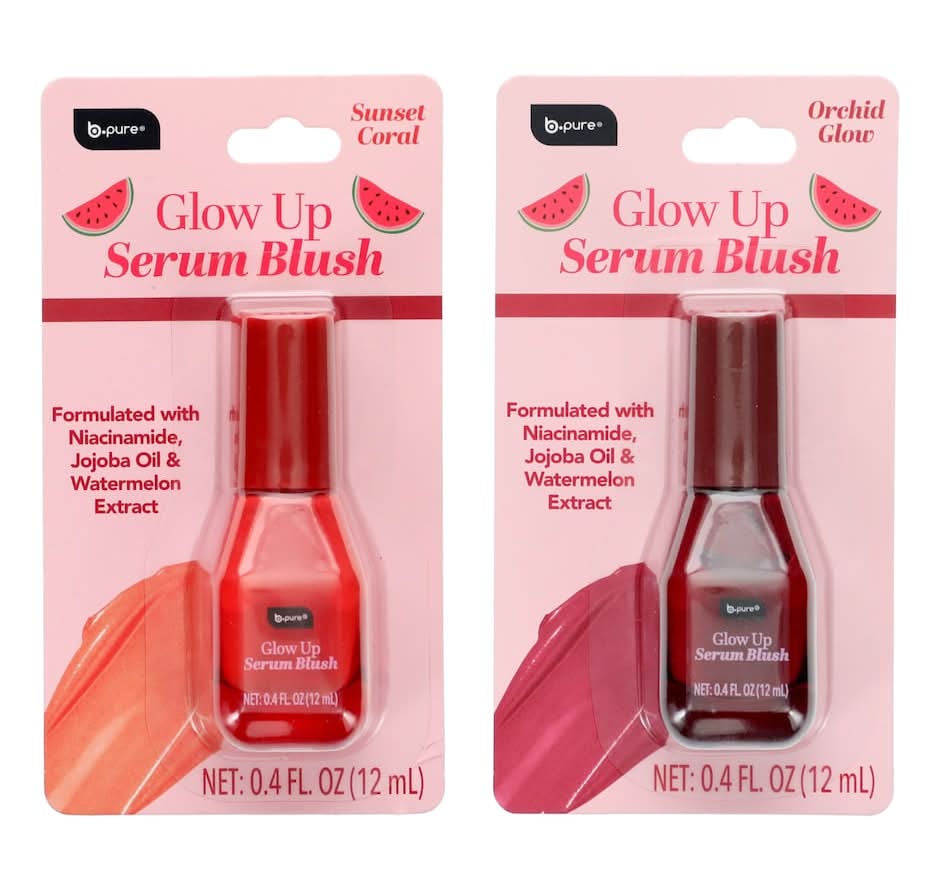 B.pure Glow Up Serum Blush, Assorted (0.4 fl oz)