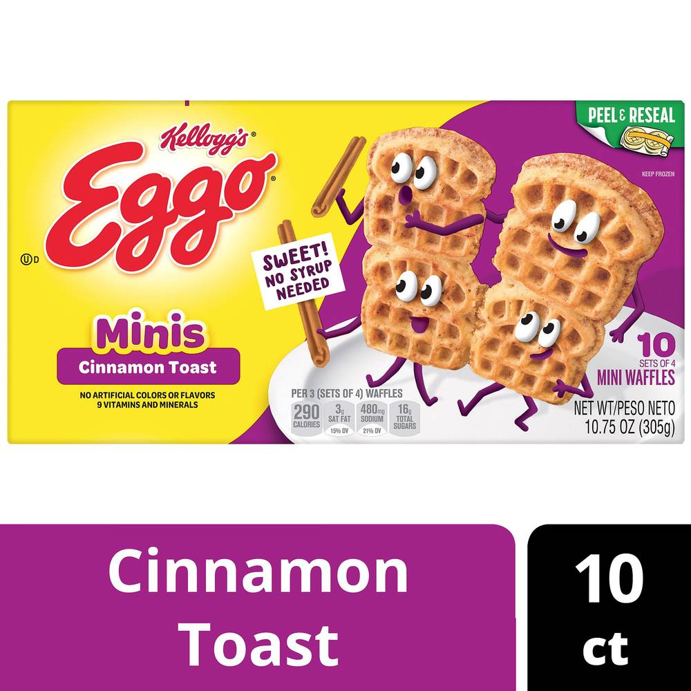 Eggo Kellogg's Minis Cinnamon Toast Waffles (10.75 oz, 10 ct)