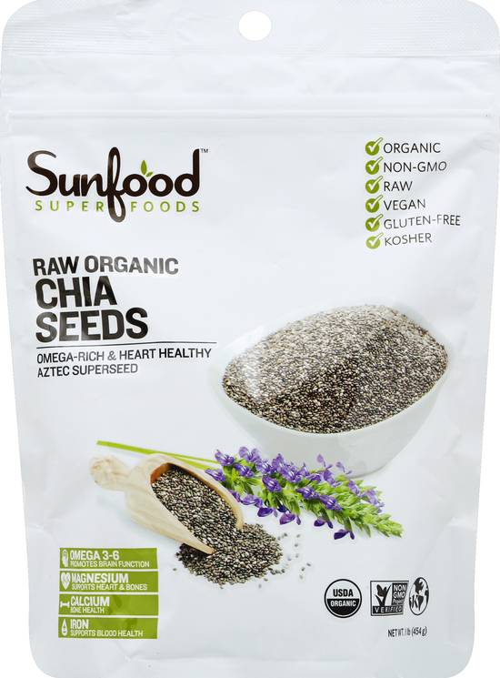 Sunfood Superfoods Organic Chia Seeds (1 lb)