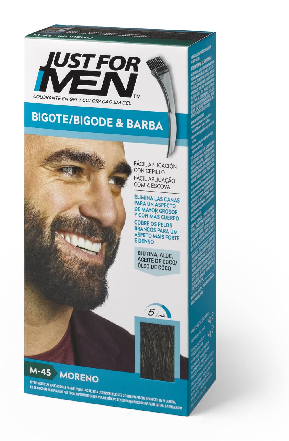 Colorante en gel bigote & barba · Just For Men (15 ml)