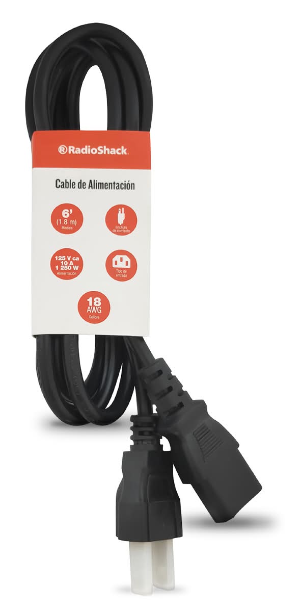 RadioShack · Cable de alimentación eléctrica, 1.8 m