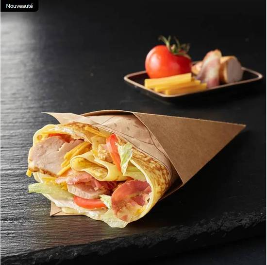 Crêpe Poulet Cheddar Bacon