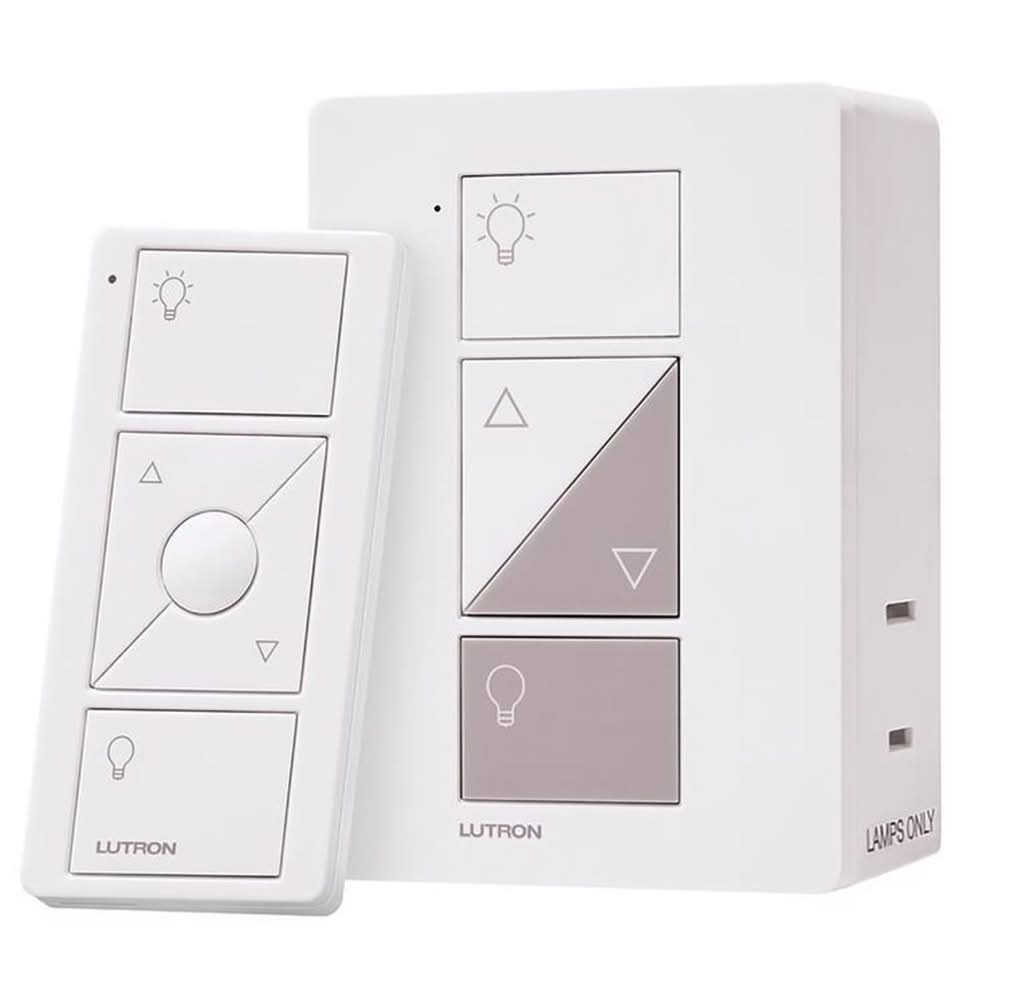 Lutron Caseta White 100 W Plug-In Smart-Enabled Dimmer Switch W/Remote Control 1 Pk