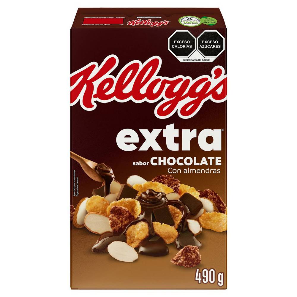 Kellogg's · Cereal extra sabor chocolate con almendras (490 g)