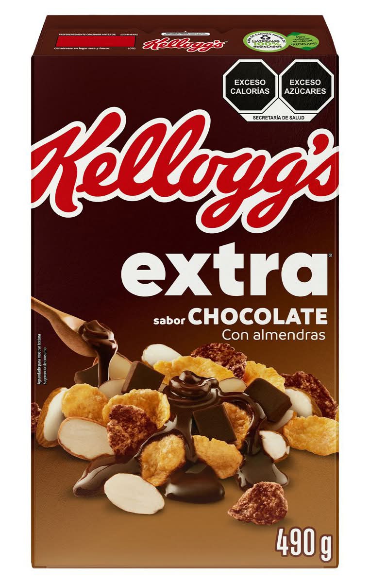 Kellogg's · Cereal extra sabor chocolate con almendras (490 g)