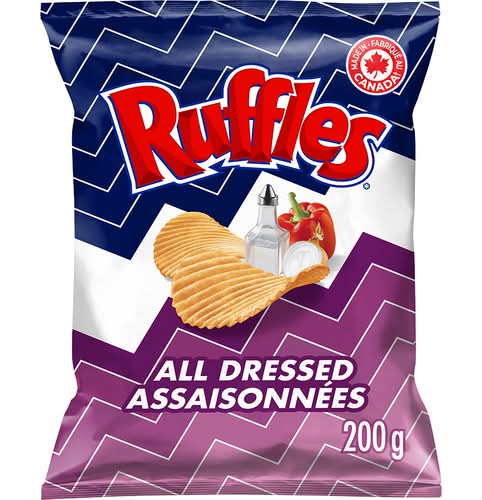 Ruffles croustilles - potato chips (assaisonnées)