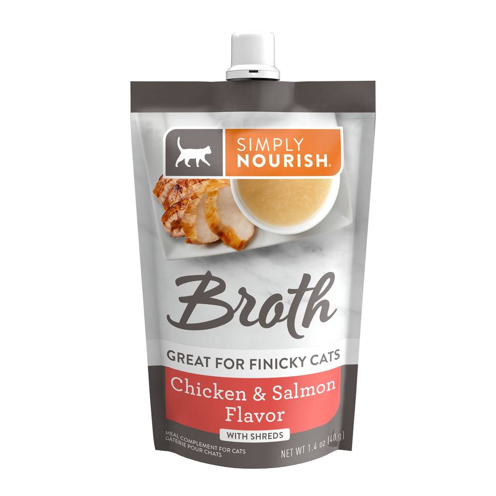 Simply Nourish Natural Cat Food Topper Broth With Shreds (chicken-salmon)