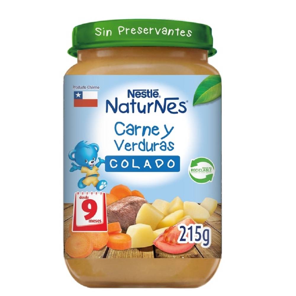 Nestlé · Colado naturnes carne con verduras (215 g)