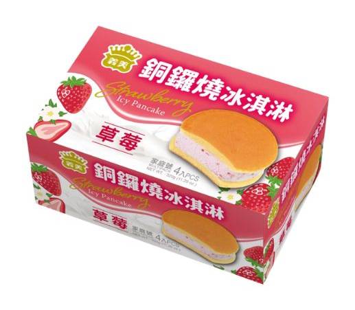 義美銅鑼燒冰淇淋草莓-冷凍 | 80 g #24003021