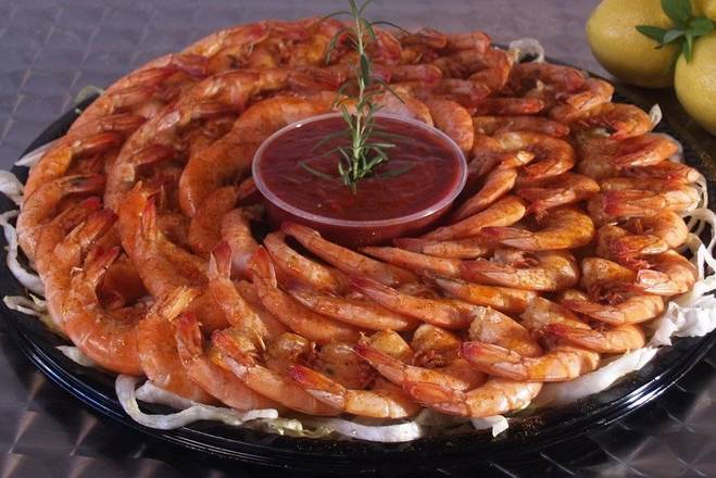 Steamed shrimp party platter
