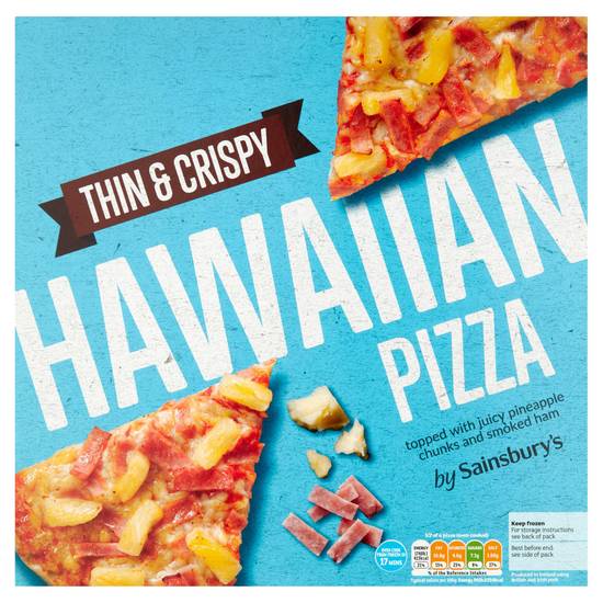 Sainsbury's Thin & Crispy Hawaiian Pizza 385g