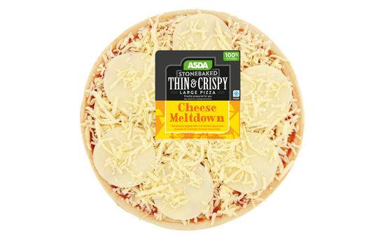ASDA Large Stonebaked Thin & Crispy Cheese Meltdown 682g