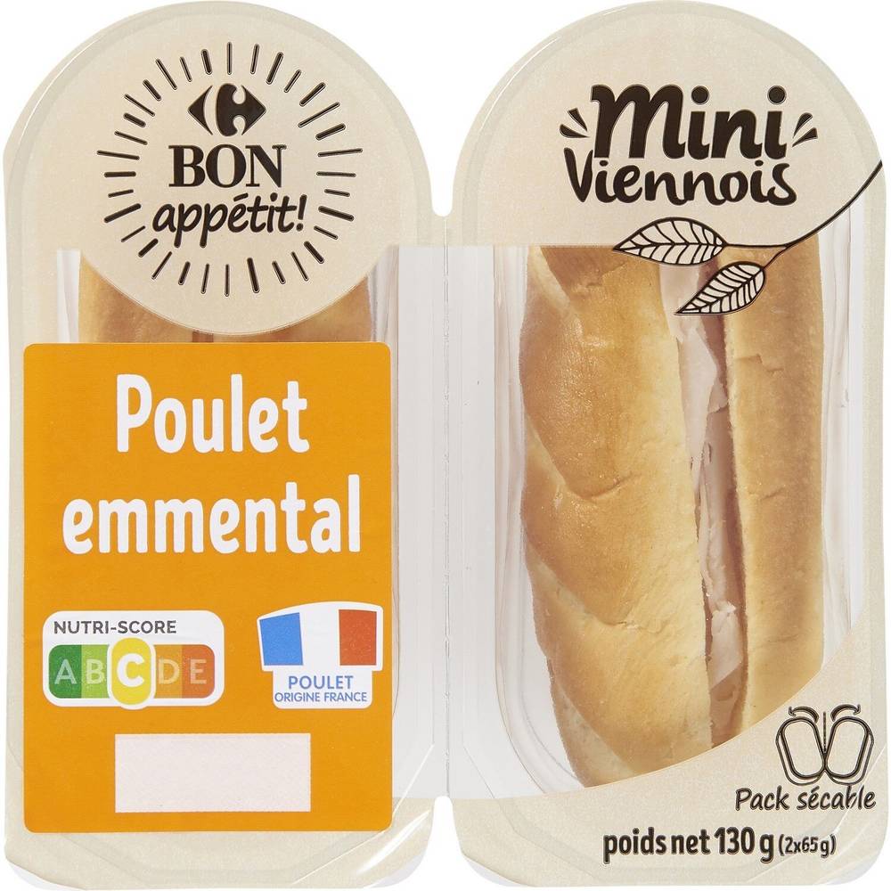 Carrefour Bon Appetit - Sandwich mini viennois poulet emmental
