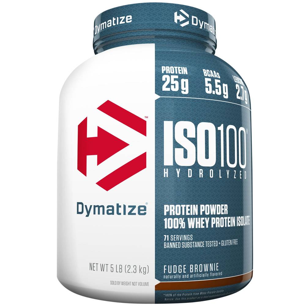 Iso100 Hydrolyzed 100% Whey Protein Isolate - Fudge Brownie (5 Lbs. / 71 Servings)