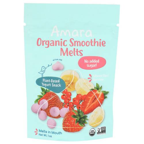 Amara Organic Baby Food Organic Mixed Red Berries Plant-Based Smoothie Melts