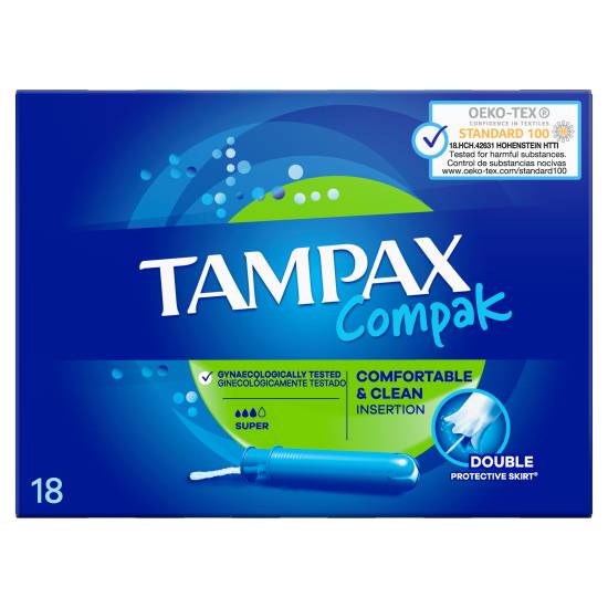 Tampax Super Tampons With Applicator (18 ct)