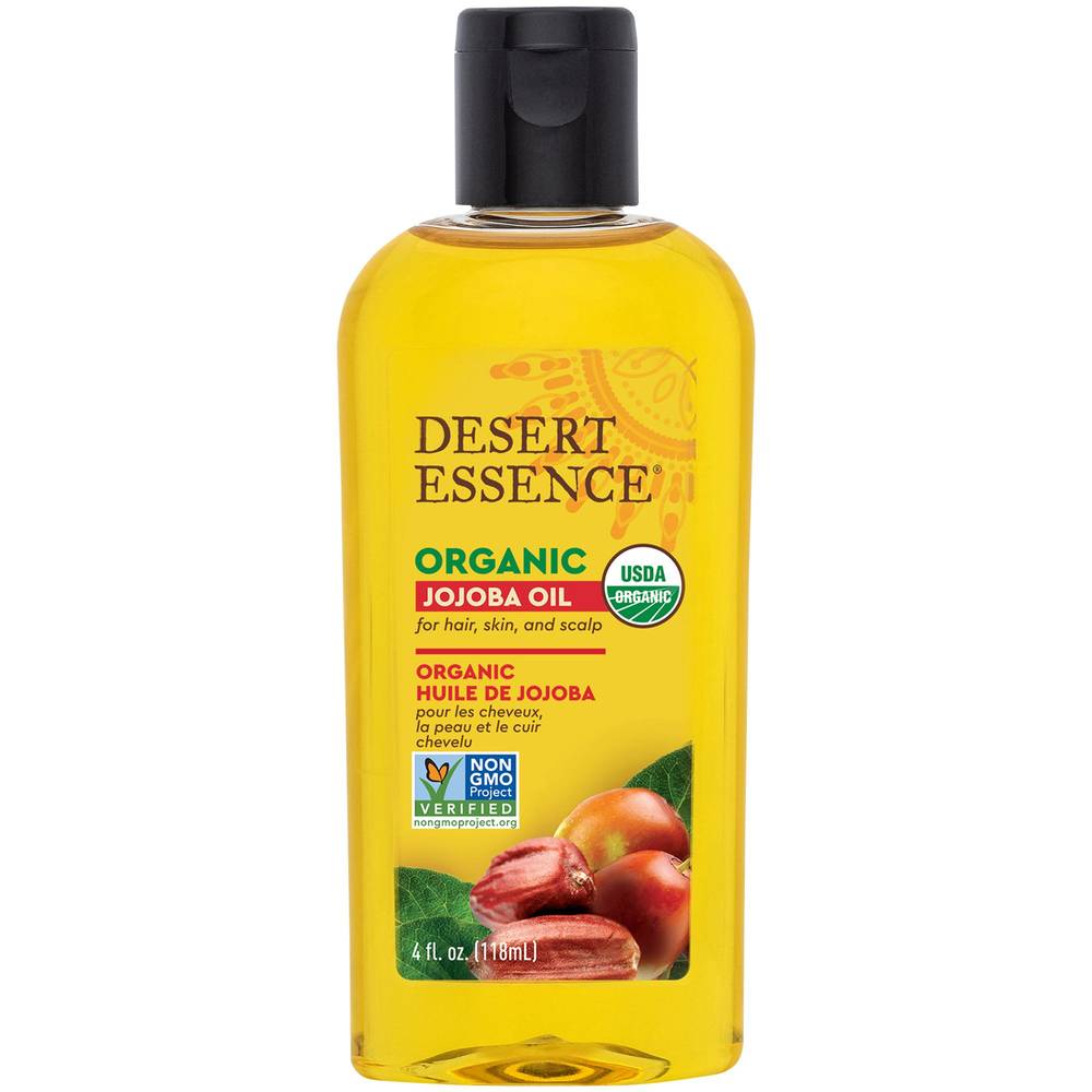 Organic Jojoba Oil For Hair, Skin & Scalp (4 Fluid Ounces)