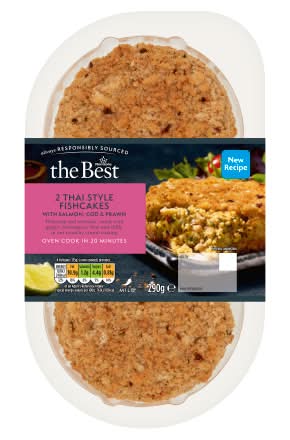 Morrisons The Best Thai Prawn & Salmon Chunky Fishcakes (2 pack)